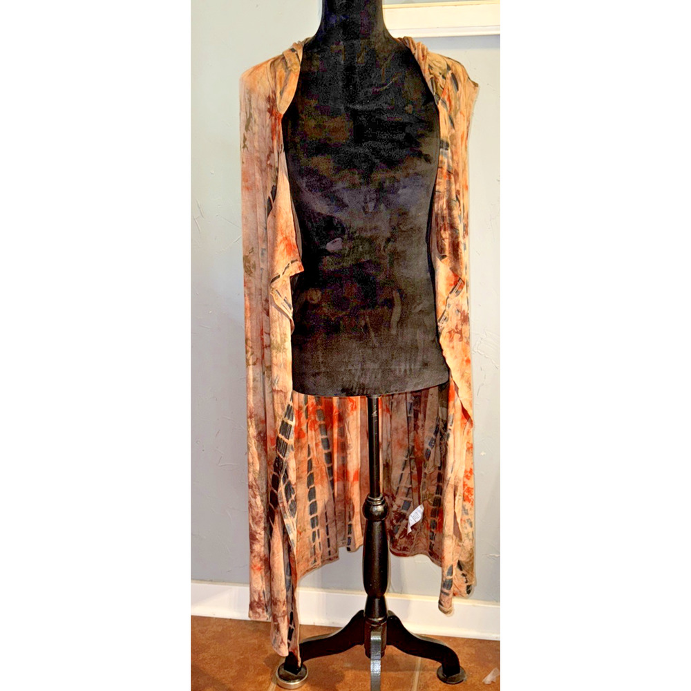 Coin 1804 Sleeveless Duster With Hood‎ Muted Color XL